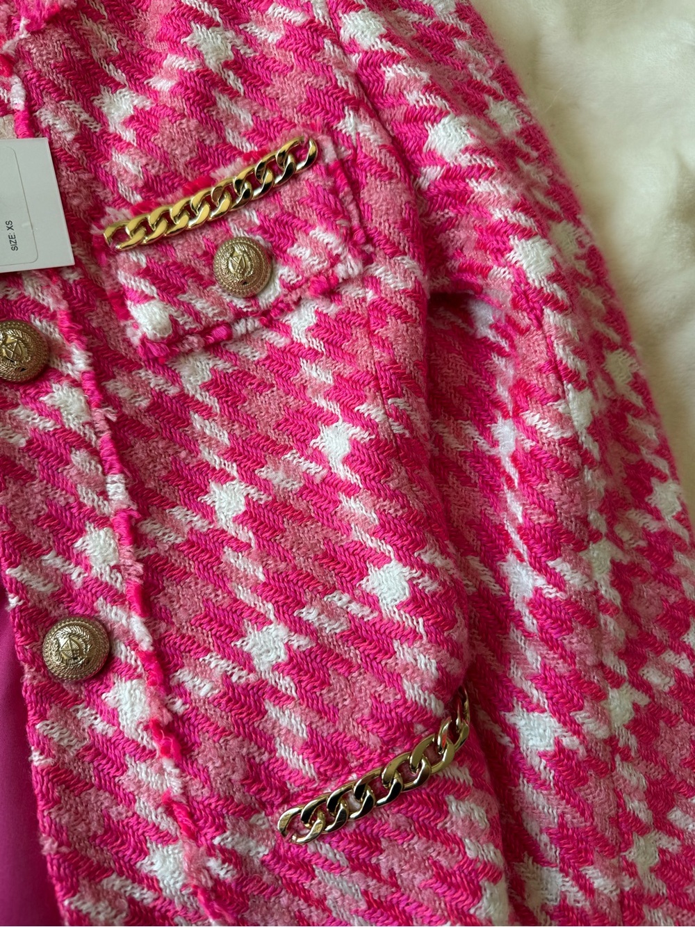 Pink Tweed Jacket and Skirt Set - Picture 7 of 7